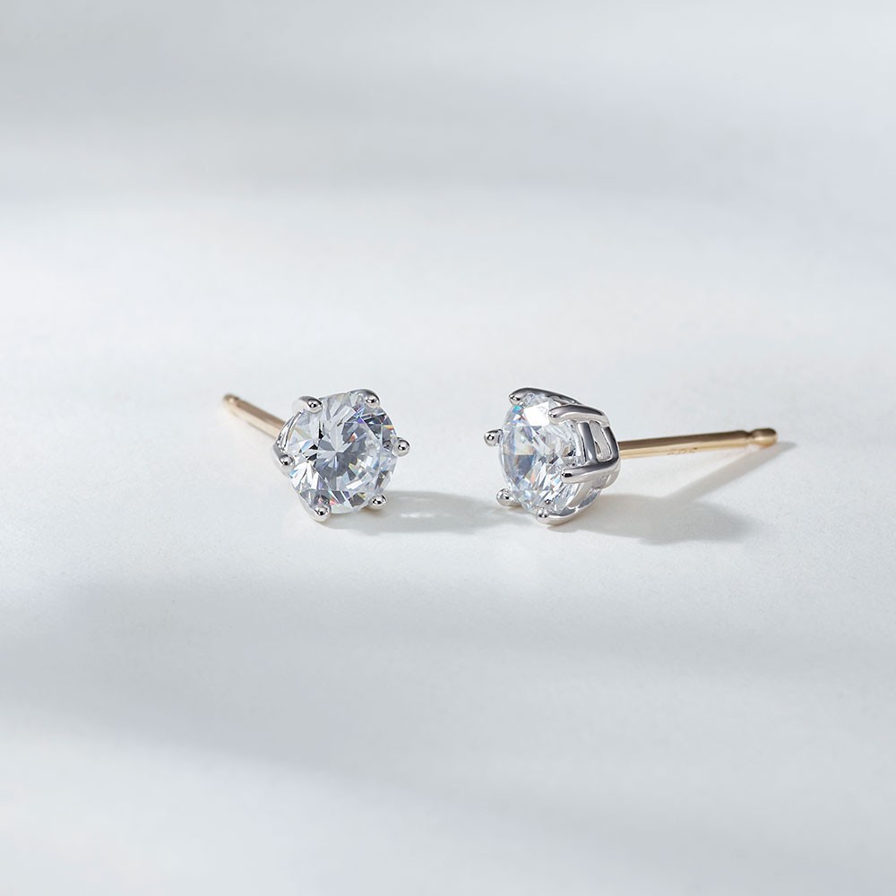 5부 랩 다이아몬드 귀걸이 6프롱 요약정보 및 구매