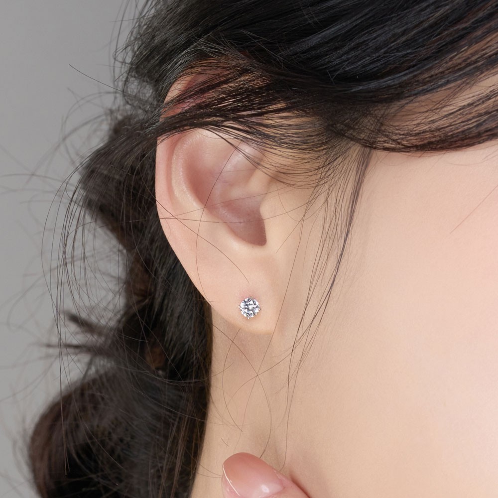 3부 랩 다이아몬드 귀걸이 4프롱 요약정보 및 구매